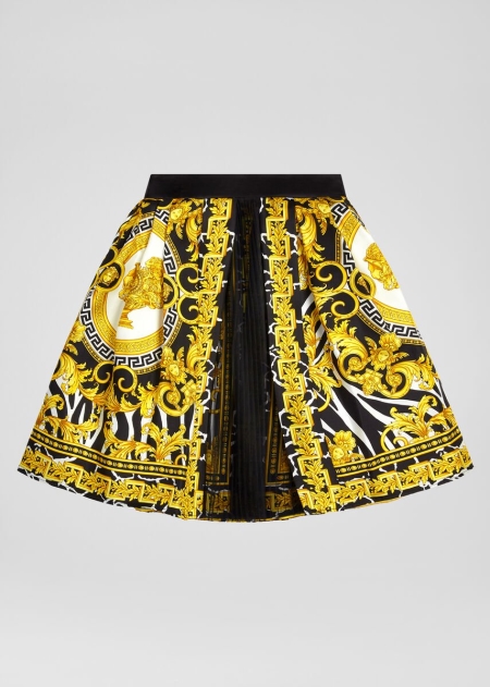 Fusta Versace Savage Barocco Print Silk Fete | QMDAYIP-06